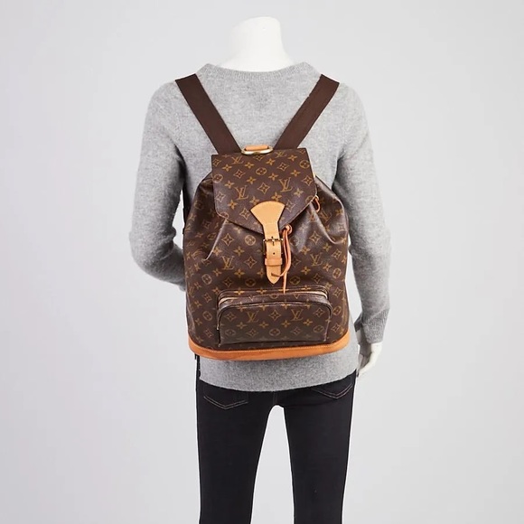 💎Beautiful ❤️Authentic Louis Vuitton Montsouris GM Backpack Monogram Canvas - Picture 1 of 16
